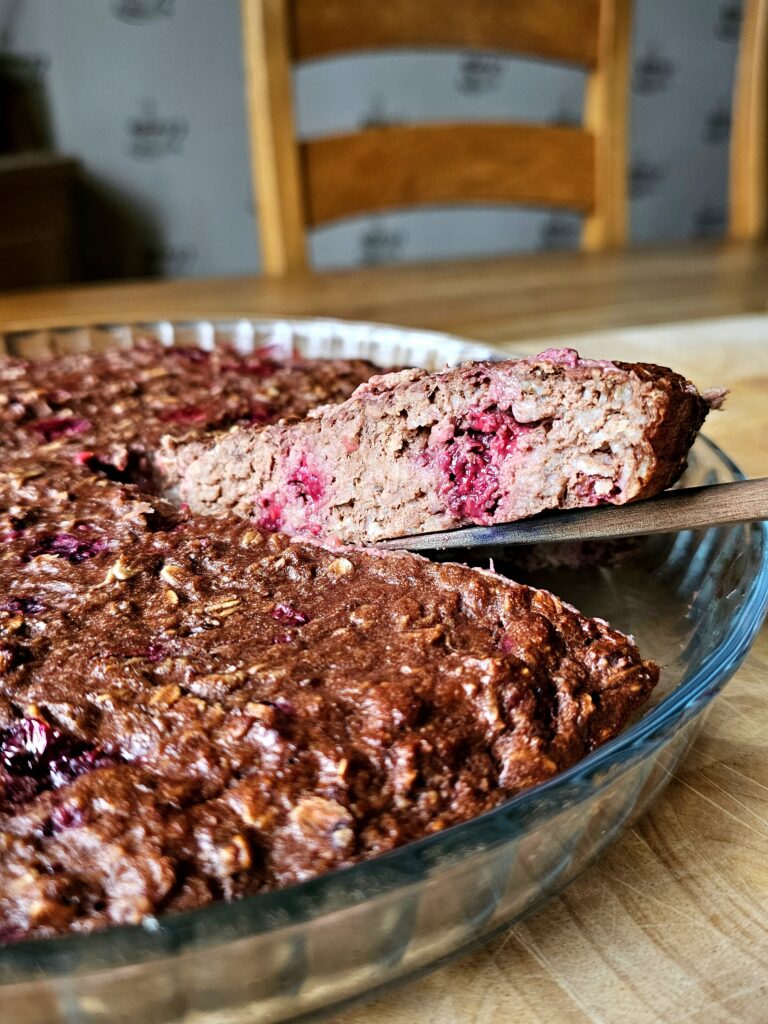 Kladdkaka med hallon